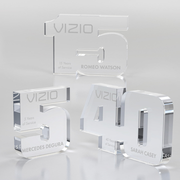 CD1235 - Anniversary Freestanding Award, Clear