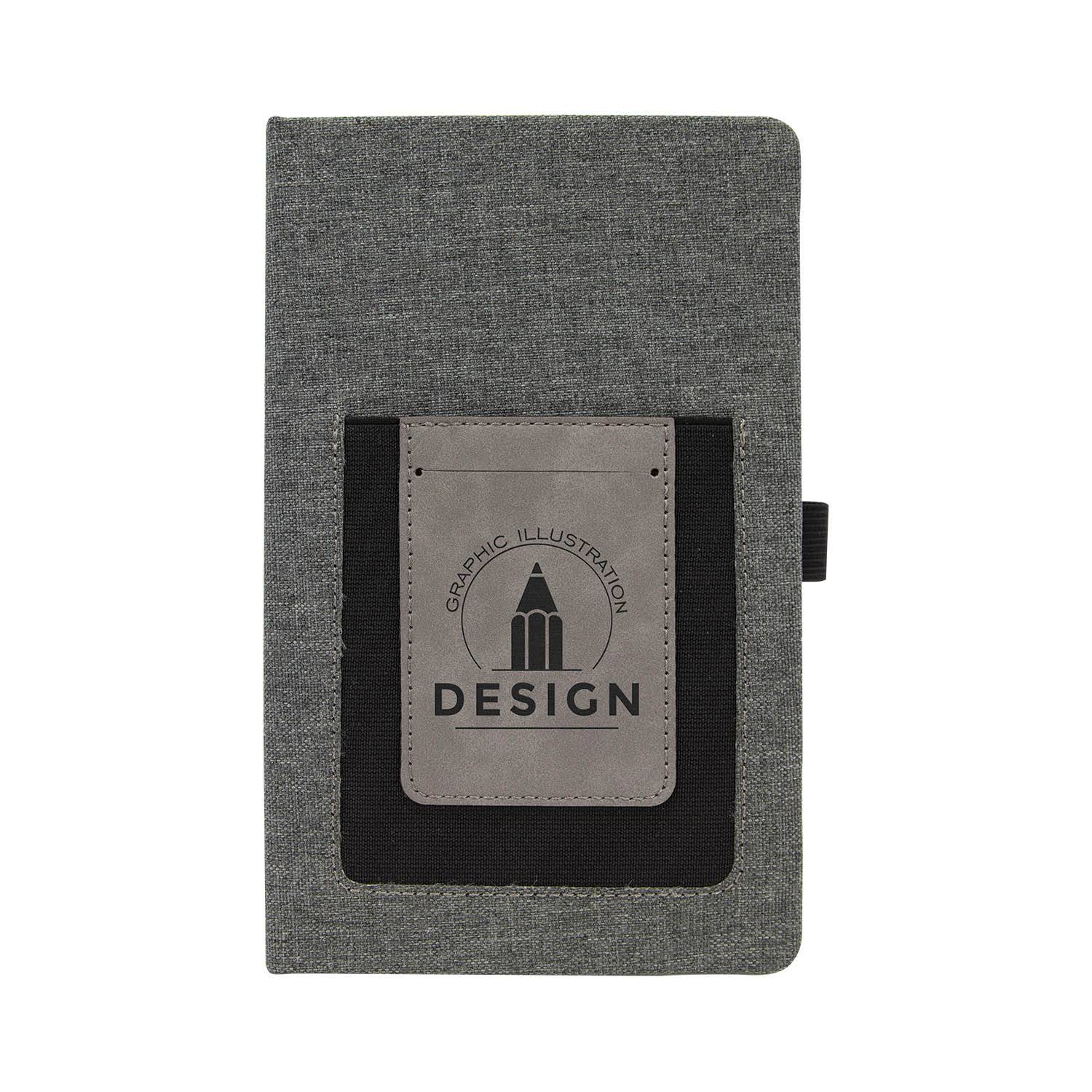 CM721GR - Journal with Phone Pouch, Gray
