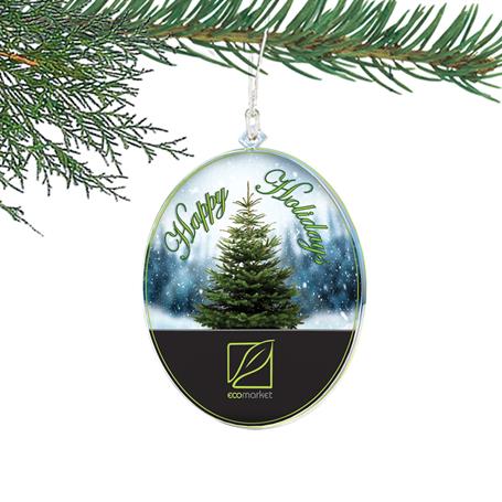 CM742 - Oval Acrylic Ornament