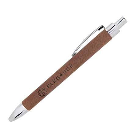 CM356DB - Leatherette Pen, Dark Brown