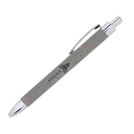 CM356GR - Leatherette Pen, Gray