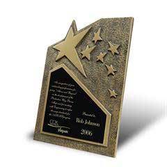 Star Cast Self-Standing Plaque, Gold