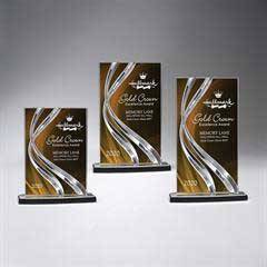 Sweeping Ribbon Award - Small, Gold