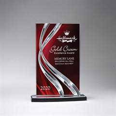 Sweeping Ribbon Award - Medium, Red