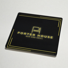 Square Acrylic Coaster, Black