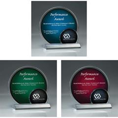 Arched Brilliance Lucite Award on Clear Base