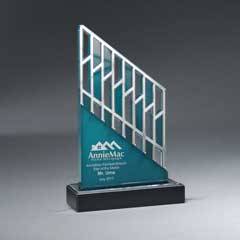 Reflective Excellence Silver Mirror - Small, Teal Blue