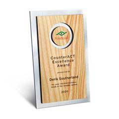 Circle Cutout Wood and Silver Backer Digi-Color Plaque, Alder