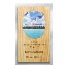 Wood and Silver Backer Digi-Color Plaque