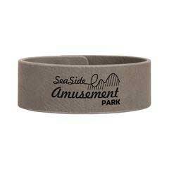 Leatherette Cuff Bracelet - Medium, Gray