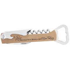 Bottle Opener & Wine Corkscrew, Light Brown