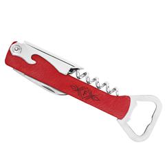 Bottle Opener & Wine Corkscrew, Red