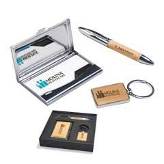 Maple Gift Set - Pen - Keychain - & Business Card Holder