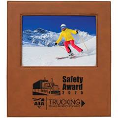 Leatherette Frame  Holds 5 x 7, Rawhide