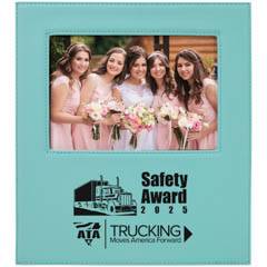 Leatherette Frame  Holds 5 x 7, Teal