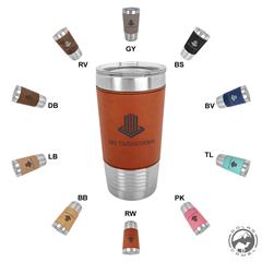 Polar Camel Insulated Tumbler with Leatherette Grip