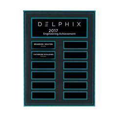 Turquoise and Stone Background Lucite 12-Plt Plaque with Easy Perpetual Plate Release Program
