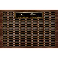 Dark Walnut Finish 120-Plt Magnetic Scroll Border Plaque with Easy Perpetual Plt Release Program