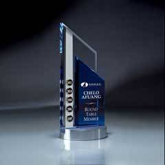Blue and Optic Crystal Peak on Aluminum Base (Includes Silver Color-Fill - Date Tabs Sold Separately)