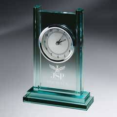 Jade Glass Column Clock