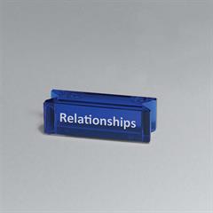 Blue Glass Bar with Silver Color-Fill (Includes FREE Sandblast Text Set-up)