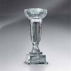Crystal Cup-Shaped Trophy - Small