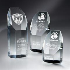 Optic Crystal Wide Octagon Tower - Small