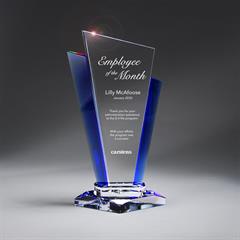 Optic Crystal Palace Award - Medium, Blue