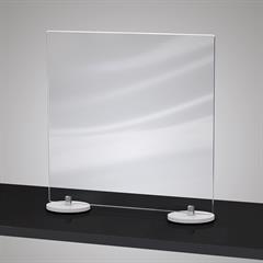 White Acrylic Base Tabletop Barrier
