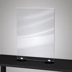 Black Clamshell Acrylic Base Tabletop Barrier