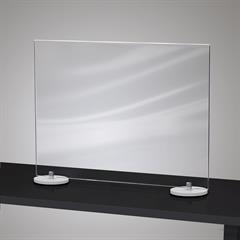 White Acrylic Base Tabletop Barrier