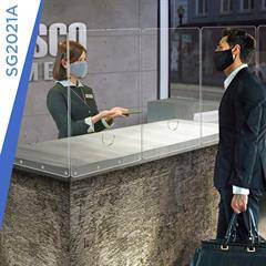 Clear Acrylic Front Counter Mount Sneeze Guard