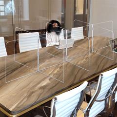 Large Interlock 10 Panel Tabletop Partition
