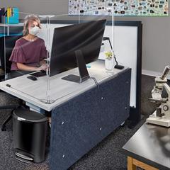 3 Panel Desktop Safety Barrier Partition
