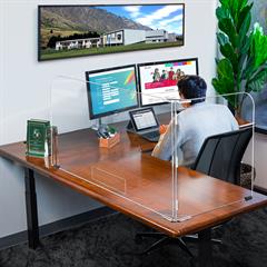Office 2 Panel Desktop Safety Barrier