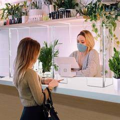 2 Panel Interlocking Counter Partition with One Opening