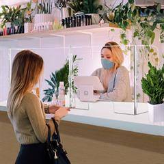 2 Panel Interlocking Counter Partition with Two Openings