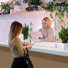 2 Panel Interlocking Counter Barrier Partition No Opening