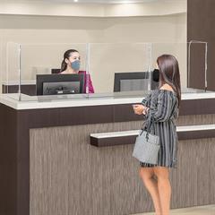 3 Panel Interlocking Counter Barrier Partition No Opening