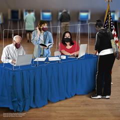 4 Panel Interlocking Table Partition with 2 Openings