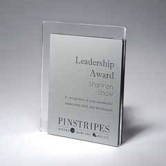 Pinstripe Plaque - Small, Silver