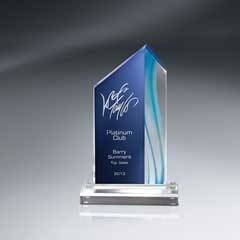 Aquus Lucite Peak Award - Small, Blue