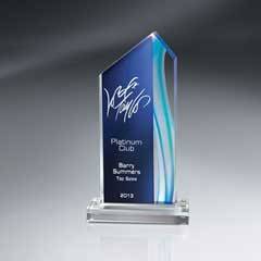 Aquus Lucite Peak Award - Medium, Blue