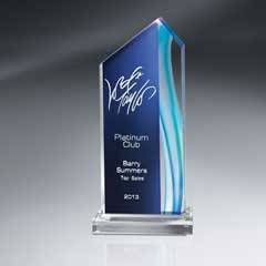 Aquus Lucite Peak Award - Large, Blue