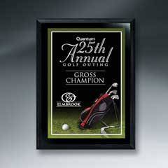 Ebony Finish Golf Plaque - Small, Black