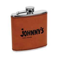 Leatherette Flask, Rawhide