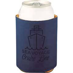 Leatherette Beverage Holder, Blue