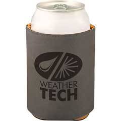 Leatherette Beverage Holder, Grey