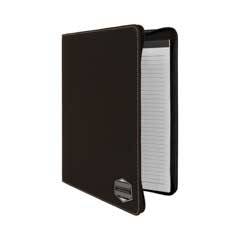 Zipper Leatherette Portfolio, Black