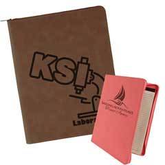 Zipper Leatherette Portfolio, Dark Brown